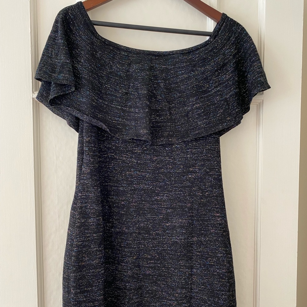 Glitter Ruffle Trina Turk Off Shoulder Dress - Holiday Dress